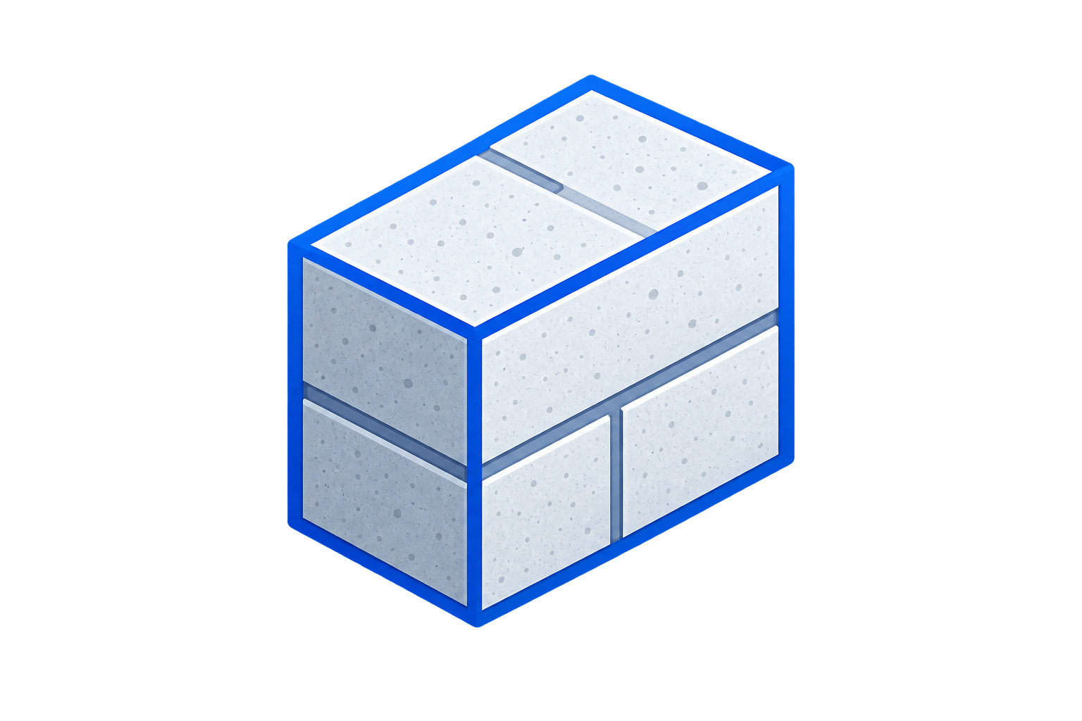 Continuous concrete block thermal mass